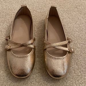 Gold Zara Flats